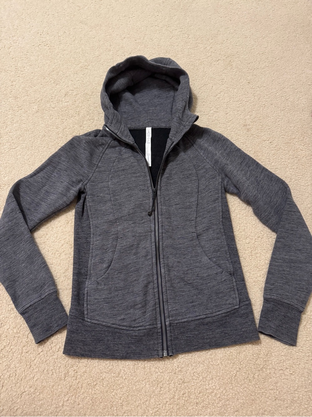lululemon athletica Charcoal Gray Hooded Zip Jacket